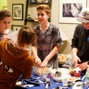Adventure B'nai Mitzvah Students Making Challot