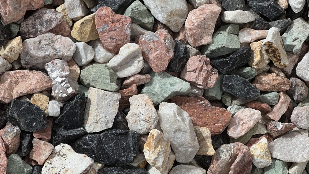 Many small colorful stones together