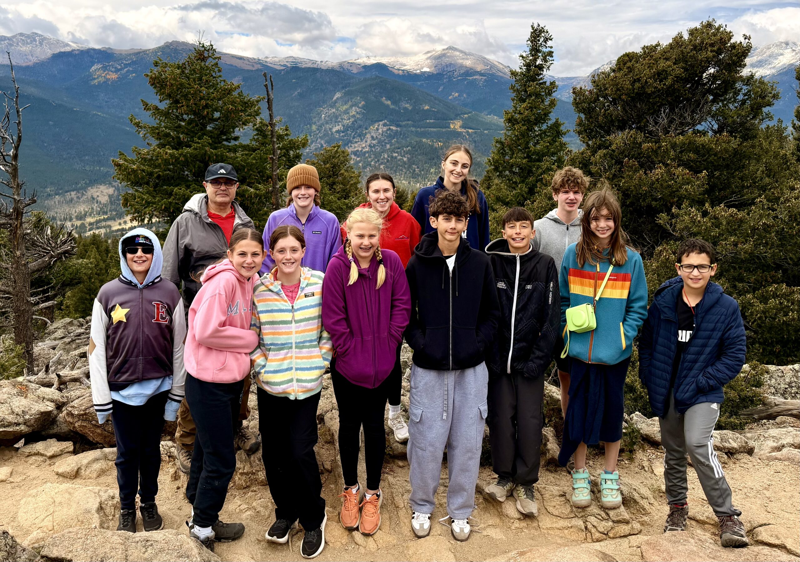 Students on the top of Deer Mt