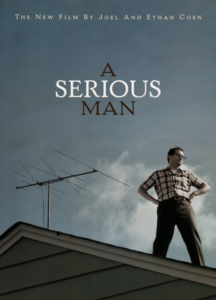 Screenshot 2026-03-05 at 4.25.21 PM Poster from movie A Serious Man showing and standing on a suburban rooftop with TV antenna